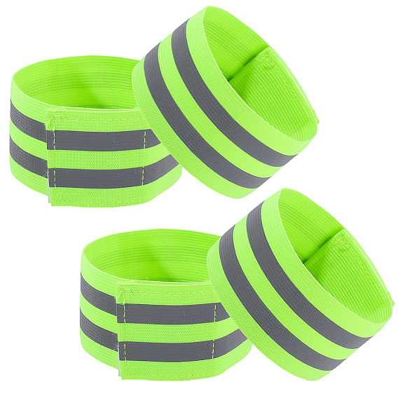 4шт. полиэстеровые светоотражающие браслеты, для мероприятий по обеспечению безопасности мероприятий
