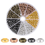 500Pcs 5 Colors Alloy Spacer, Lead Free and Cadmium Free, Rondelle
