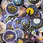 30Pcs 10 Styles Waterproof PET Plastic Sticker, Self-adhesion, for DIY Albums Diary, Laptop Decoration Cartoon Scrapbooking, Planet/Constllation/Moon/Star/Mountain & Forest Pattern