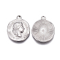 304 Stainless Steel Coin Charms, Confoederatio Helvetica