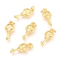 Alloy Pendants, Long-Lasting Plated, with Jump Ring, Key with Flower