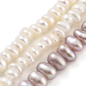 Natural Cultured Freshwater Pearl Beads Strands, Rondelle