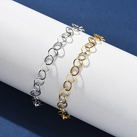 304 браслеты из нержавеющей стали с цепочками Rolo для женщин