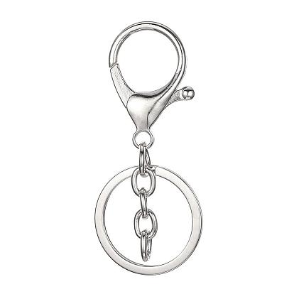 Alloy Key Clasps, with Iron  Rings and Iron Chains