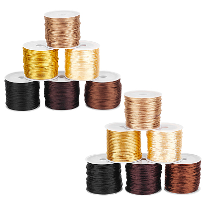 12 рулоны 12 стили нейлоновый шнур, атласный шнур, для изготовления украшений из бисера, китайское вязание