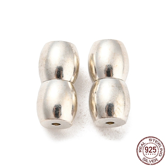 925 Sterling Silver Screw Clasps, Oval