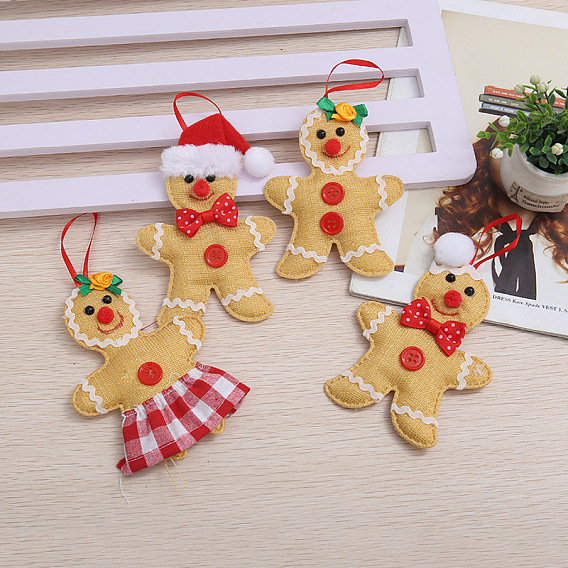 Рождественские украшения из тканевых подвесок, для подвесного украшения елки