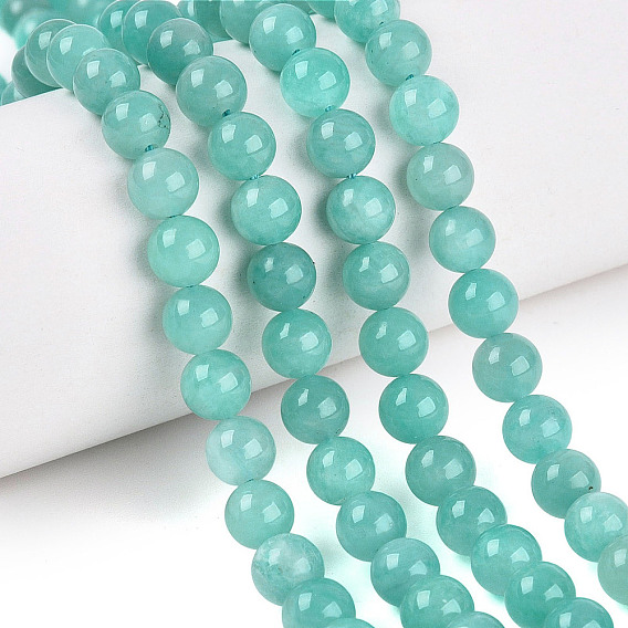 Natural Amazonite Beads Strands, Smooth Round