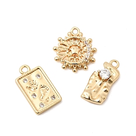 Подвески из латуни с прозрачным фианитом