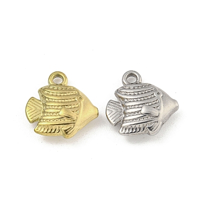 Ионное покрытие (ip) 304 брелоки из нержавеющей стали, очарование рыбы