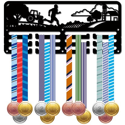 Спортивная тема железная вешалка для медалей настенная стойка для дисплея, 3-линия, с винтами