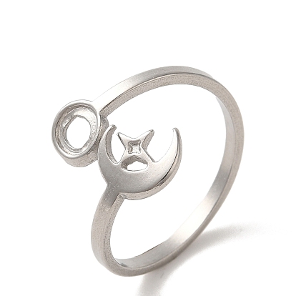 304 anillo de puño de acero inoxidable, Estrella lunar