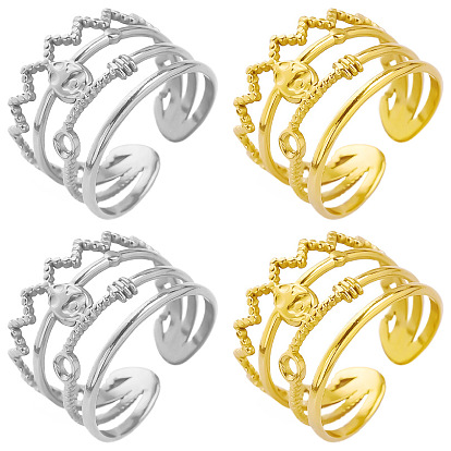 Регулируемые манжеты из нержавеющей стали с открытыми кольцами, корона