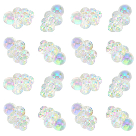 20прозрачные акриловые бусины с УФ-покрытием, облако, с покрытием AB цвета