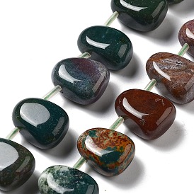 Natural Indian Agate Beads Strands, Teardrop, Top Drilled