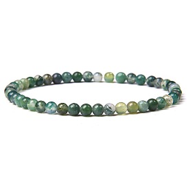 Natural & Synthetic Gemstone Beads Stretch Bracelets, Round