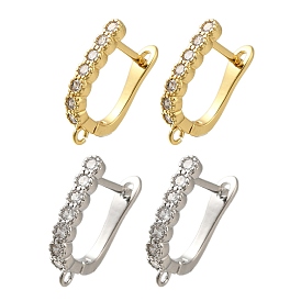 Покрытие стойки латунь микропаве фианит серьги обручи, долговечный, без свинца и без кадмия