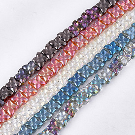 Perles en verre electroplate, fleur