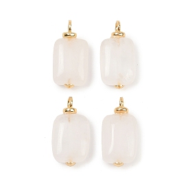 Подвески из натурального кварцевого кристалла прямоугольной формы, подвески из горного хрусталя с латунной фурнитурой, без кадмия и без свинца, стойки покрытие, долговечный