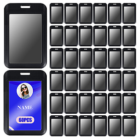 60шт. пластиковые держатели для удостоверений личности, прямоугольные