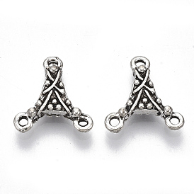 Tibetan Style Alloy Chandelier Component Links, 3 Loop Connectors, Cadmium Free & Lead Free, Triangle