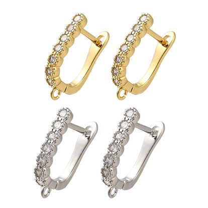 Покрытие стойки латунь микропаве фианит серьги обручи, долговечный, без свинца и без кадмия