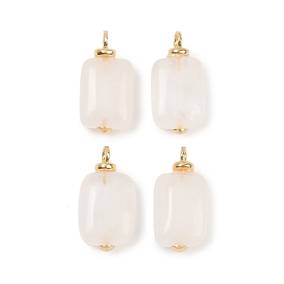 Подвески из натурального кварцевого кристалла прямоугольной формы, подвески из горного хрусталя с латунной фурнитурой, без кадмия и без свинца, стойки покрытие, долговечный