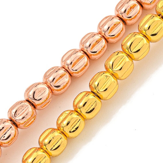 Гальванические нити из синтетических немагнитных гематитовых бусин, рифленая колонна