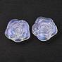 Transparent Acrylic Beads, Glitter Powder, Flower
