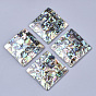 Single-Sided Natural Abalone Shell/Paua Shell Pendants, with Freshwater Shell Back, Rhombus