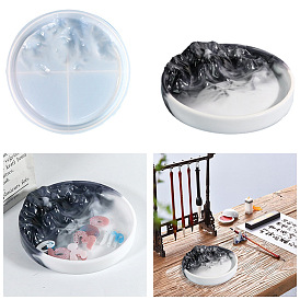 DIY Food Grade Silicone Mountain Landscape Storage Tray Molds, Resin Casting Molds, For UV Resin, Epoxy Resin Jewelry Making
