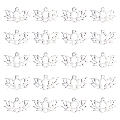 20 шт. 201 подвески из нержавеющей стали, подвески для лазерной резки, лотос