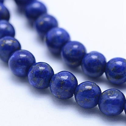 Lapis-lazuli, brins de perles naturels , Grade a, ronde