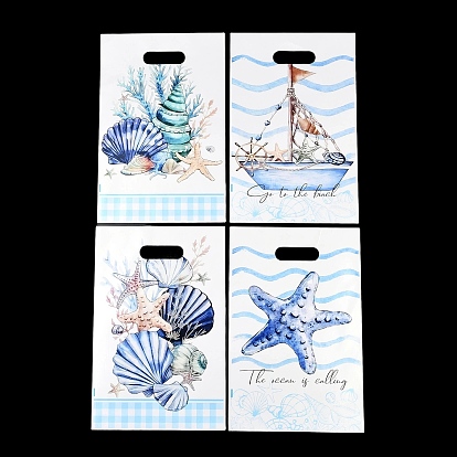 50шт. полиэтиленовые пакеты для упаковки в средиземноморском стиле, прямоугольные