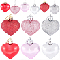 36шт. 6 цвета, пластиковые подвески-украшения, сердце
