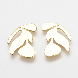 Латунные подвески, без никеля , реальный 18 k позолоченный, лист