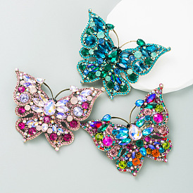 Sparkling Rhinestone Butterfly Brooch Pin for Women - Fashionable and Elegant Jewelry Accessory