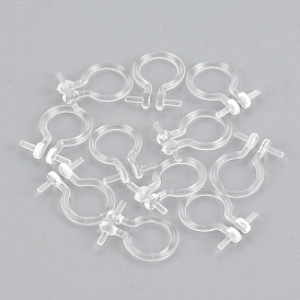 Plastic Clip-on Earring Findings, For Non-pierced Ears