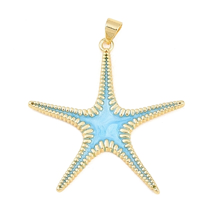 Латунь с эмалевыми подвесками, прелести морская звезда