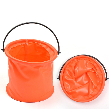 PVC Plastic Folding Brush Washing Buckets, with Handle, Painting & Drawing Supplies, Column