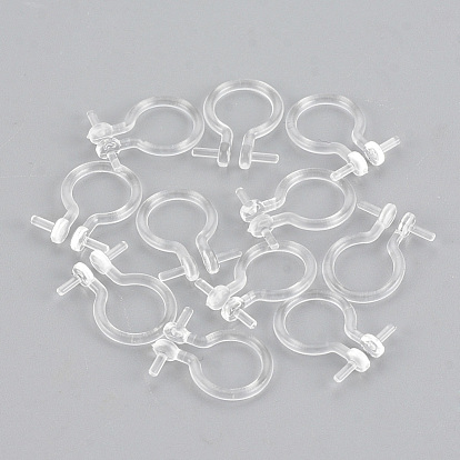 Plastic Clip-on Earring Findings, For Non-pierced Ears