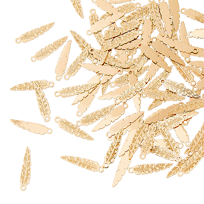 Латунные подвески, гравированные металлические украшения, перо