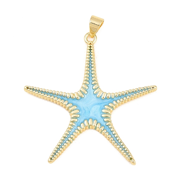 Латунь с эмалевыми подвесками, прелести морская звезда