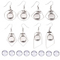 DIY Earring Making, with Stainless Steel Dangle Earrings, Cabochon Settings, Glass Cabochons