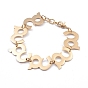 304 Stainless Steel Link Chain Bracelets, with Lobster Claw Clasps