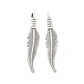 Сплавочные подвески тибетского стиля, лист, без кадмия и без свинца, 31.5x6.5x2.5 мм, Отверстие : 2 мм , около 1098 шт / 1000 г