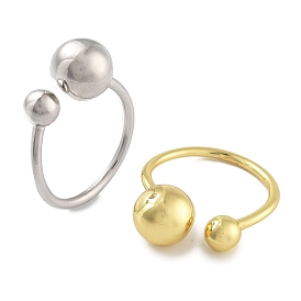 Круглые стойки покрытие латунь открытые манжеты кольца для женщин, долговечный, без свинца и без кадмия