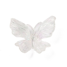 Акриловый кабошоны, УФ-покрытие переливающееся, бабочка