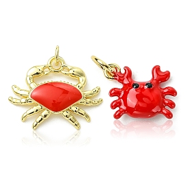 Латунь эмаль подвески, крабовые прелести, без кадмия и без свинца, стойки покрытие, долговечный, с целью перехода в кольце