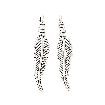 Сплавочные подвески тибетского стиля, лист, без кадмия и без свинца, 31.5x6.5x2.5 мм, Отверстие : 2 мм , около 1098 шт / 1000 г